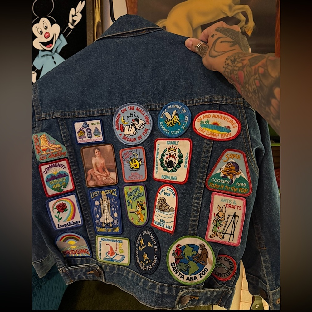 Vintage Denim Jacket Scout Patches